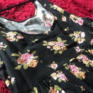 Floral Black Dress